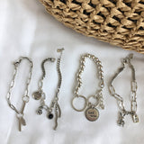 Minimal Design Sense Bracelet For Women Sterling Silver Luck Bear Bunny Letters