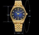 Watches wholesale non mechanical high grade men's steel belt watch calendar quartz table explosion golden IPG plating