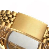 Watches wholesale non mechanical high grade men's steel belt watch calendar quartz table explosion golden IPG plating