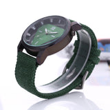 Factory direct fashion quartz watch men's canvas belt hollow inverted triangle men's and women's watches