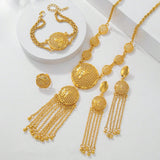 1 Set Of Fashionable And Gorgeous Butterfly Middle East Set, Wedding Decoration Necklace, Earrings, Bracelets, Ring Set For Women