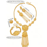 1 Set Of Fashionable And Gorgeous Butterfly Middle East Set, Wedding Decoration Necklace, Earrings, Bracelets, Ring Set For Women